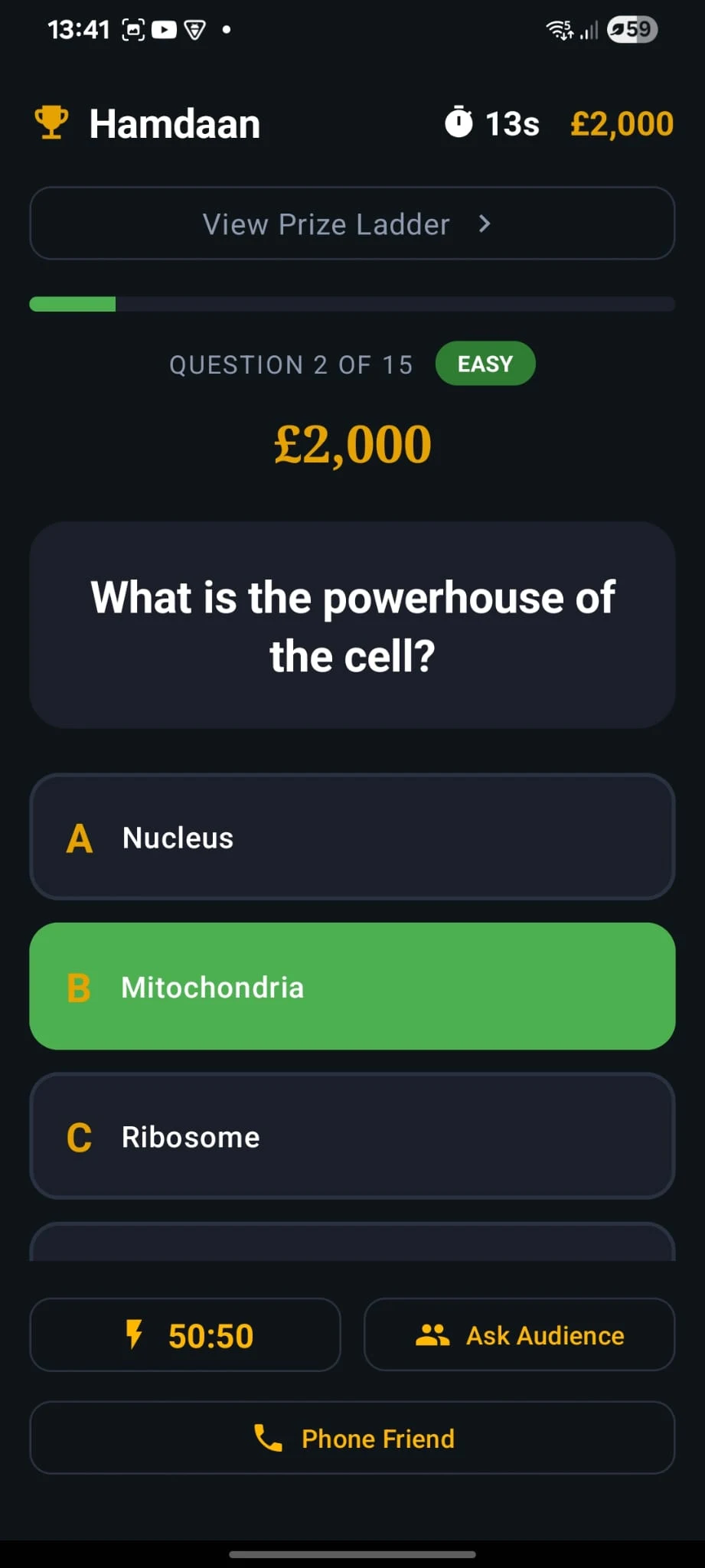 Millionaire Quiz: Trivia Game screenshot